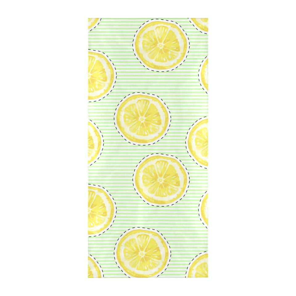 slice of lemon pattern Beach Towel