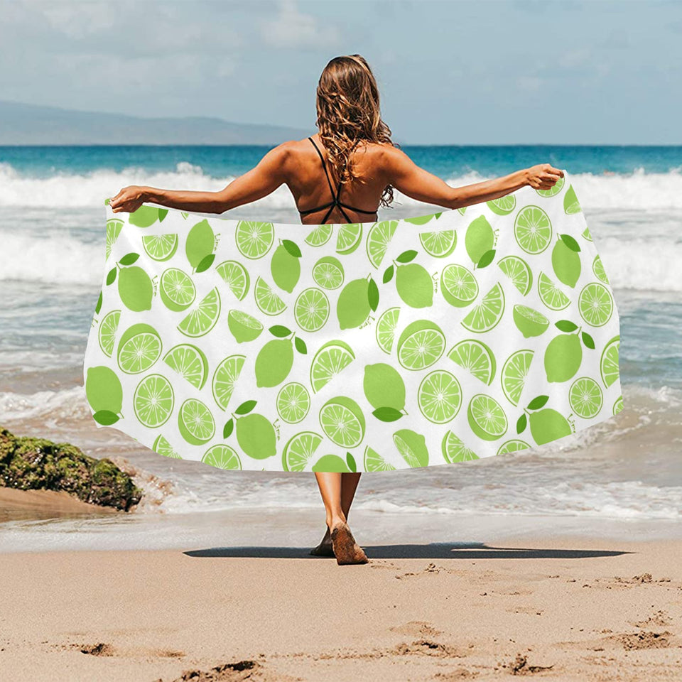 Lime design pattern Beach Towel