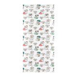 English Bulldog Pattern Print Design 03 Beach Towel
