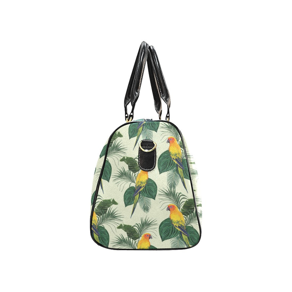 Beautiful parrot palm leaves pattern Travel Bag