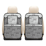 Cute raccoons leaves dot Car Seat Back Organizer