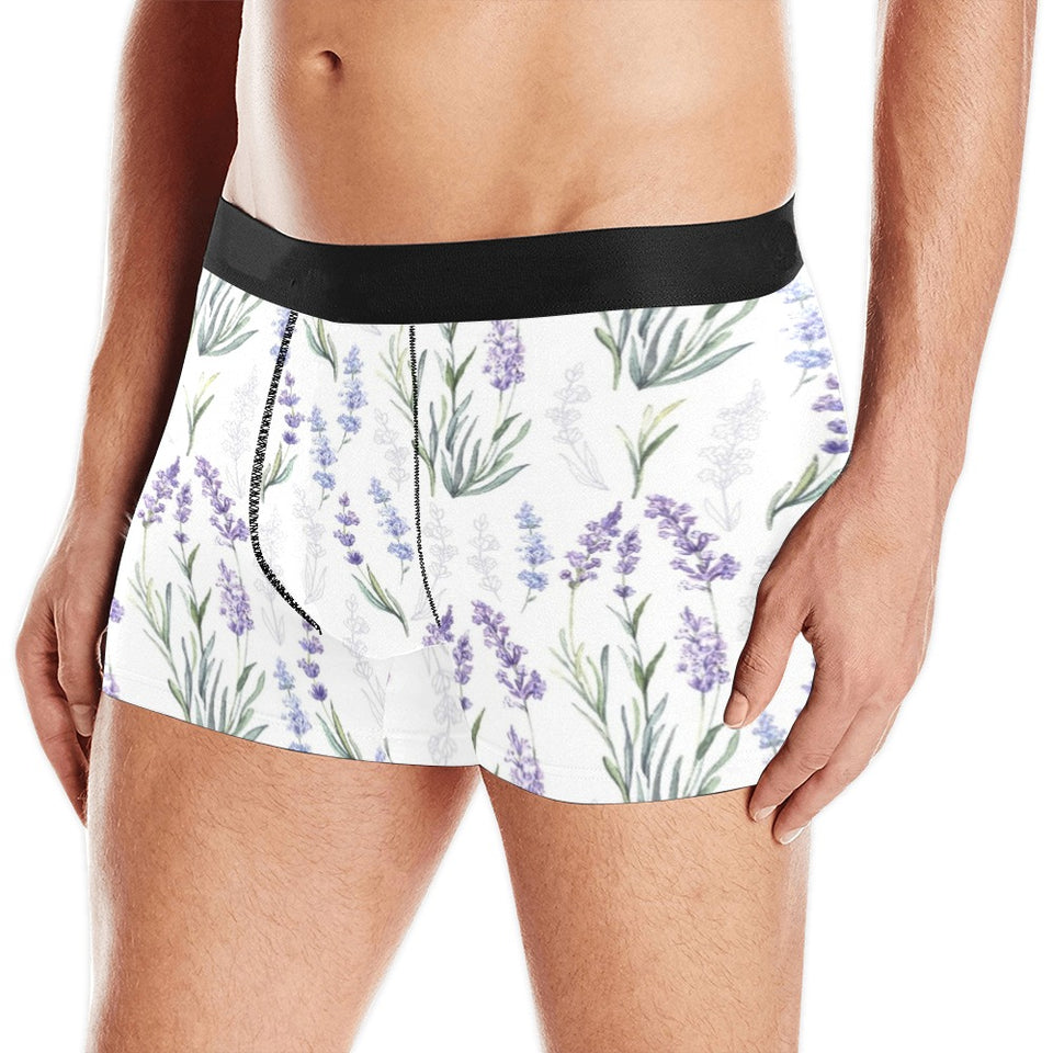 Hand painting Watercolor Lavender Men's All Over Print Boxer Briefs Men's Underwear