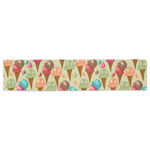 Colorful ice cream pattern Table Runner