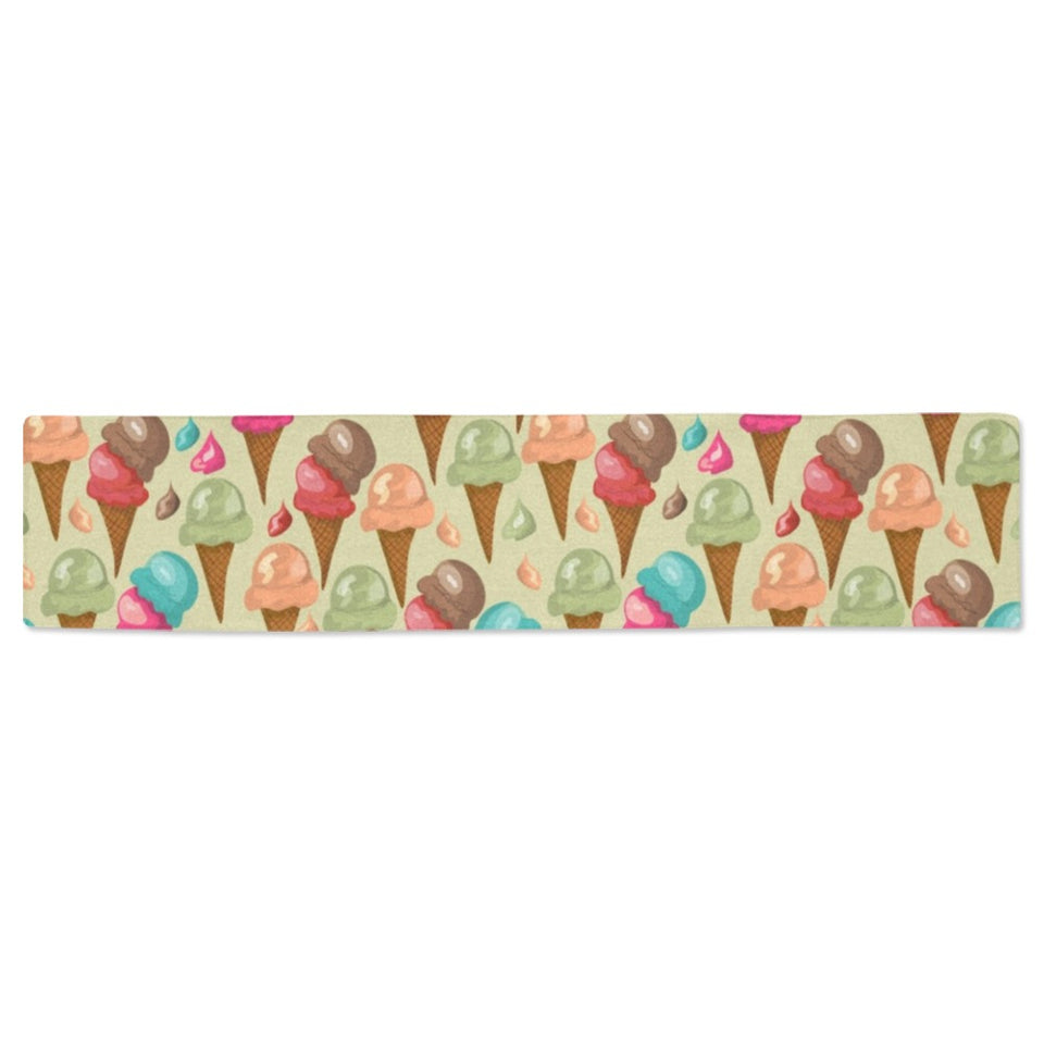Colorful ice cream pattern Table Runner