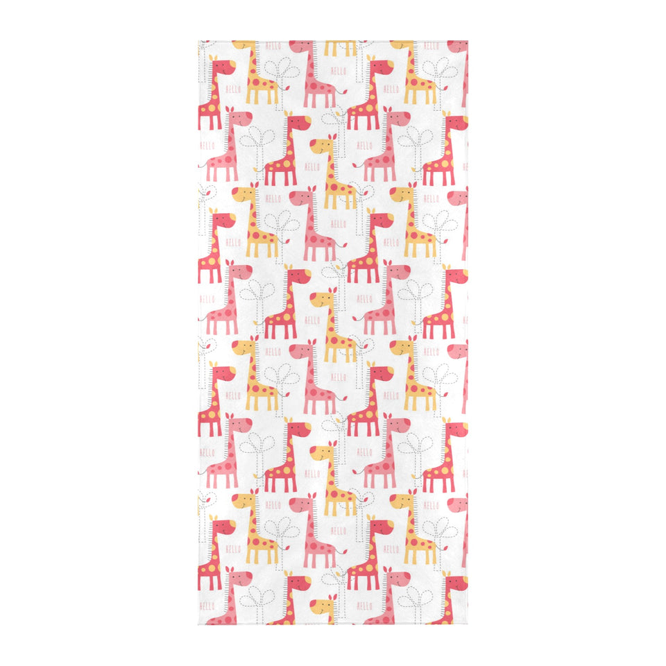Giraffe Pattern Print Design 03 Beach Towel