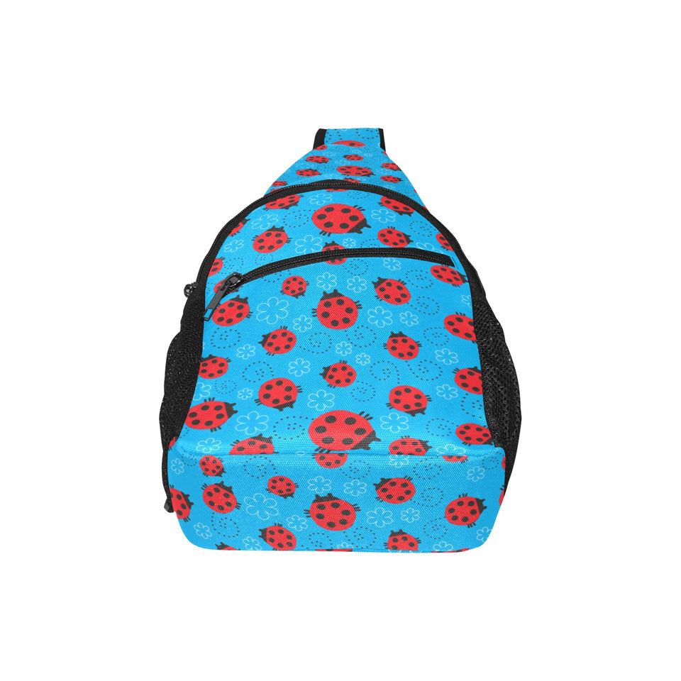 Ladybug Pattern Print Design 02 All Over Print Chest Bag