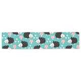 Hedgehog Pattern Print Design 03 Table Runner