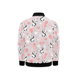 Cute panda ballon heart pattern Kids' Boys' Girls' Bomber Jacket