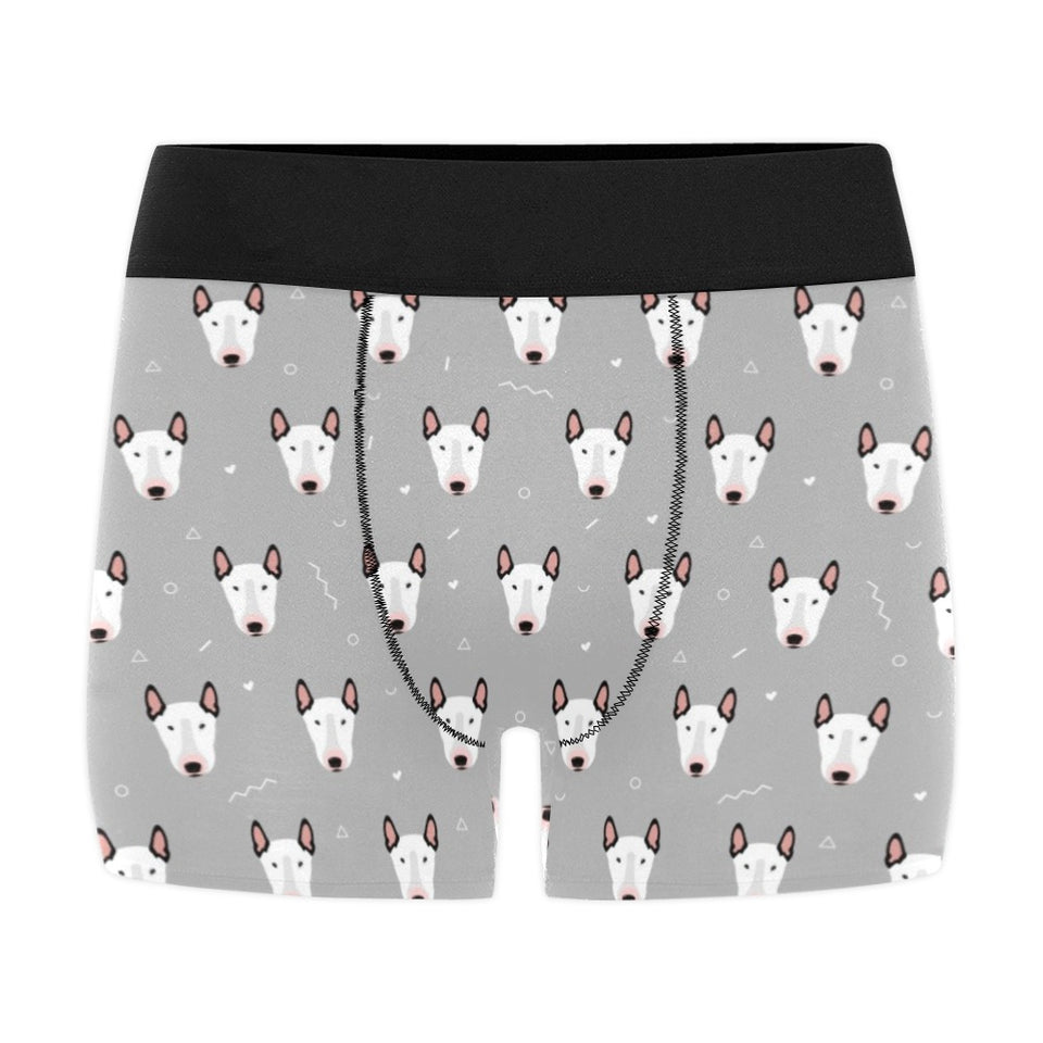 Bull Terrier Pattern Print Design 05 Men's All Over Print Boxer Briefs Men's Underwear