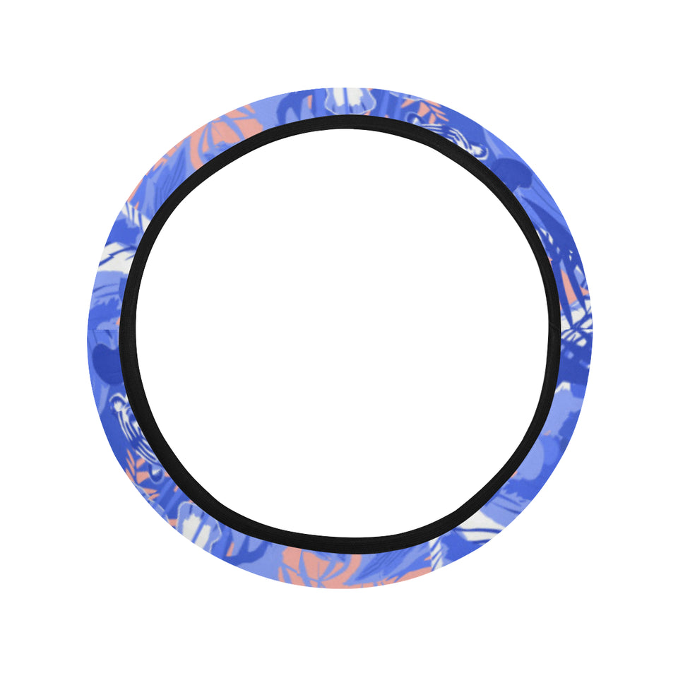 white bengal tigers pattern Car Steering Wheel Cover