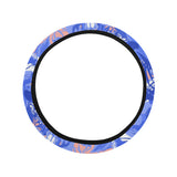 white bengal tigers pattern Car Steering Wheel Cover