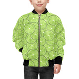 Slices of Lime pattern Kids' Boys' Girls' Bomber Jacket