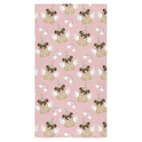 Cute unicorn pug pattern Bath Towel