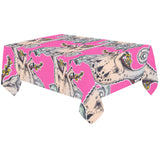Chameleon lizard pattern pink background Tablecloth