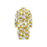 Beer design pattern Men's Long Sleeve Belted Night Robe