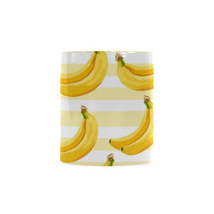 Banana pattern blackground Classical White Mug (Fulfilled In US)