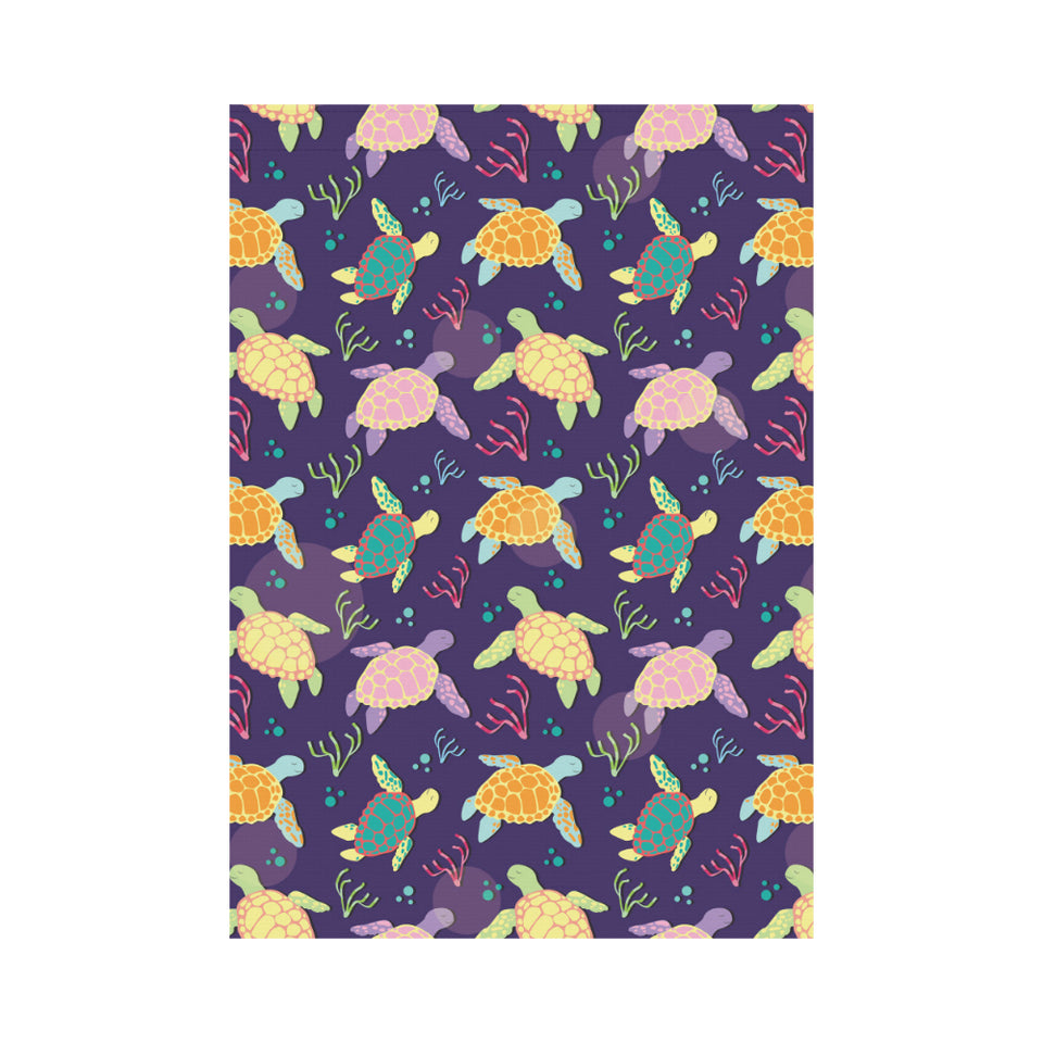 Colorful sea turtle pattern House Flag Garden Flag