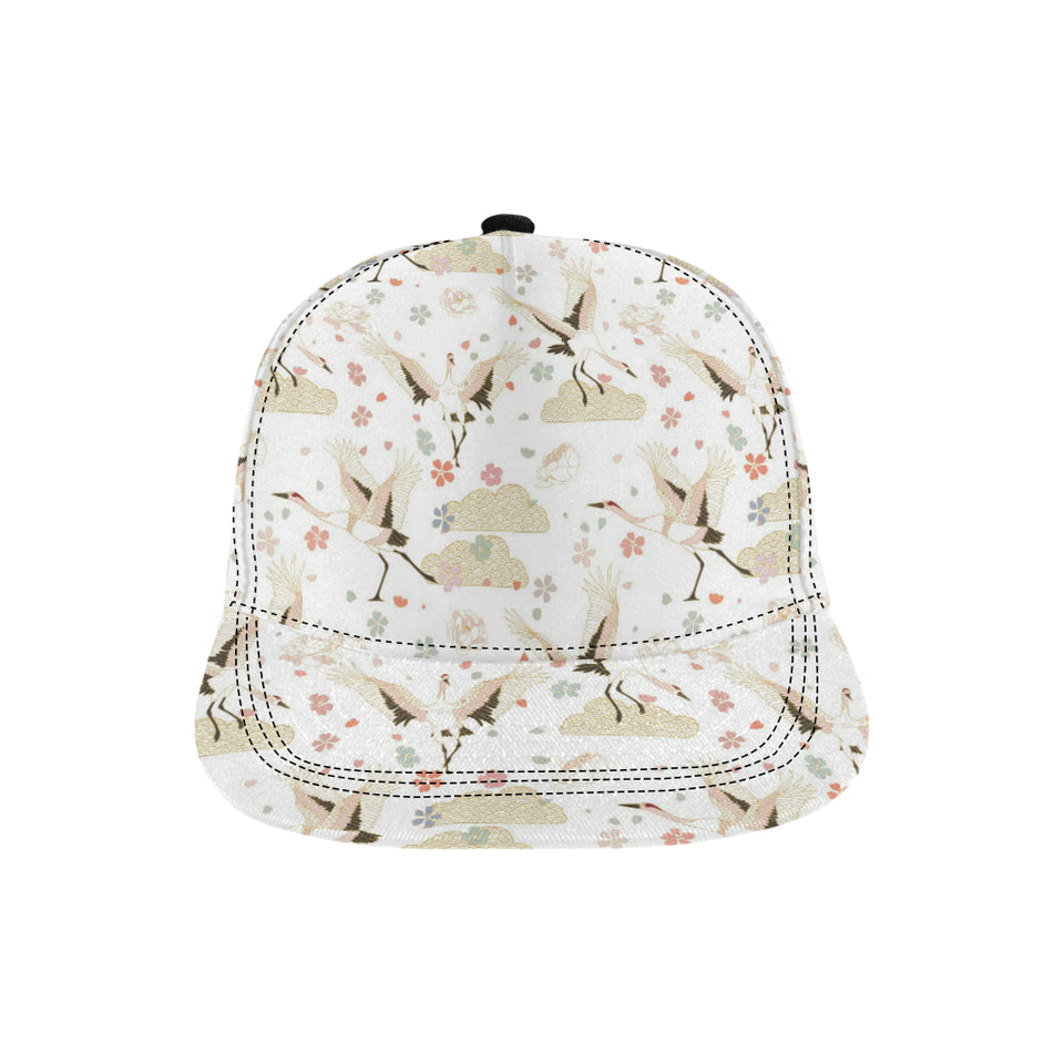 Beautiful Japanese cranes pattern All Over Print Snapback Cap