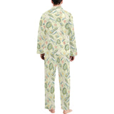 Hand drawn sea turtle fish pattern Men's Long Pajama Set
