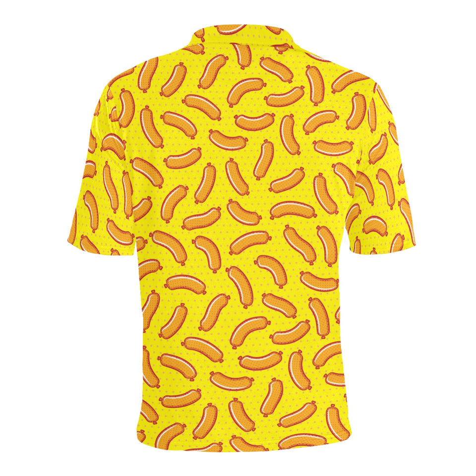 Sausage Pattern Print Design 01 Men's All Over Print Polo Shirt