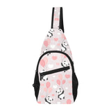 Cute panda ballon heart pattern All Over Print Chest Bag