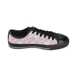 Sketch guava pattern Men's Low Top Canvas Shoes Black