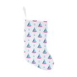 Sailboat anchor pattern Christmas Stocking