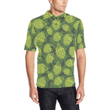 Hop pattern Hop cone background Men's All Over Print Polo Shirt