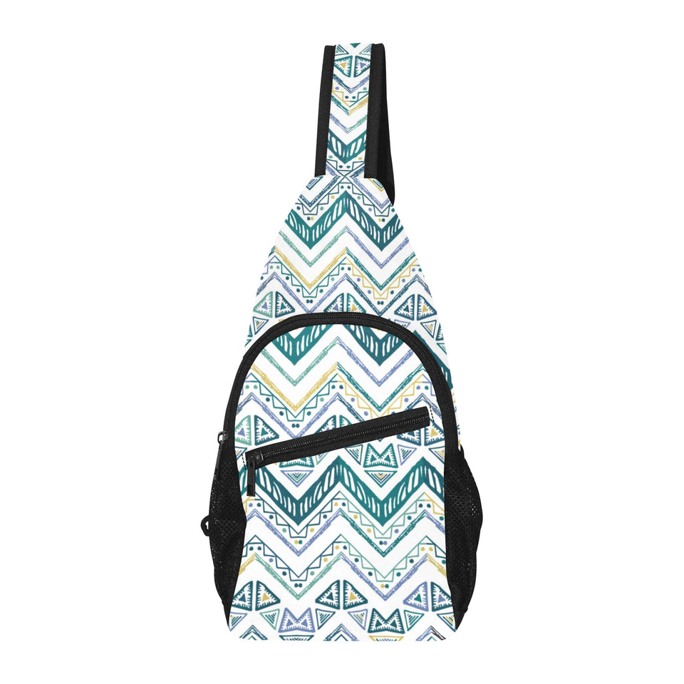 zigzag chevron paint design pattern All Over Print Chest Bag