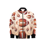 American football ball design pattern Kids' Boys' Girls' Bomber Jacket