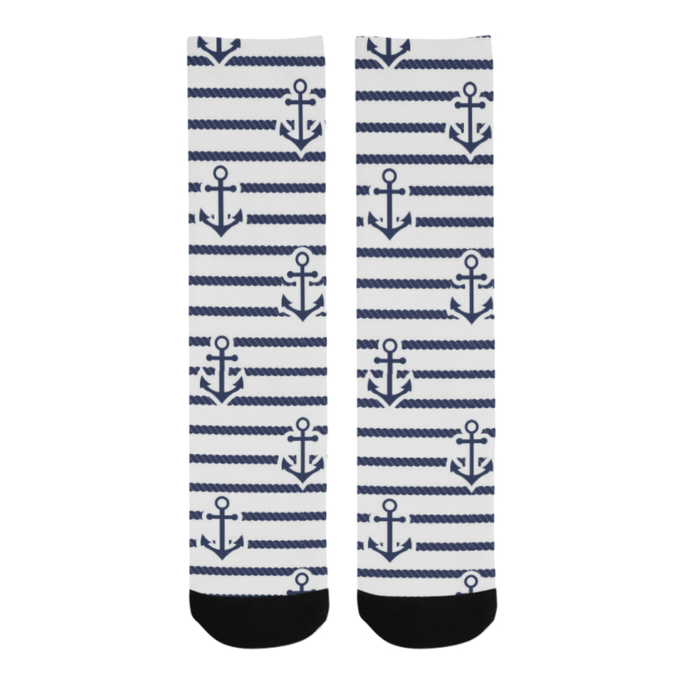 Anchor rope nautical  pattern Crew Socks