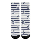 Anchor rope nautical  pattern Crew Socks