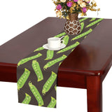 Green Peas Pattern Print Design 05 Table Runner