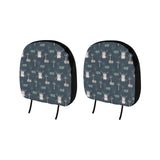 windmill tree pattern Car Headrest Cover