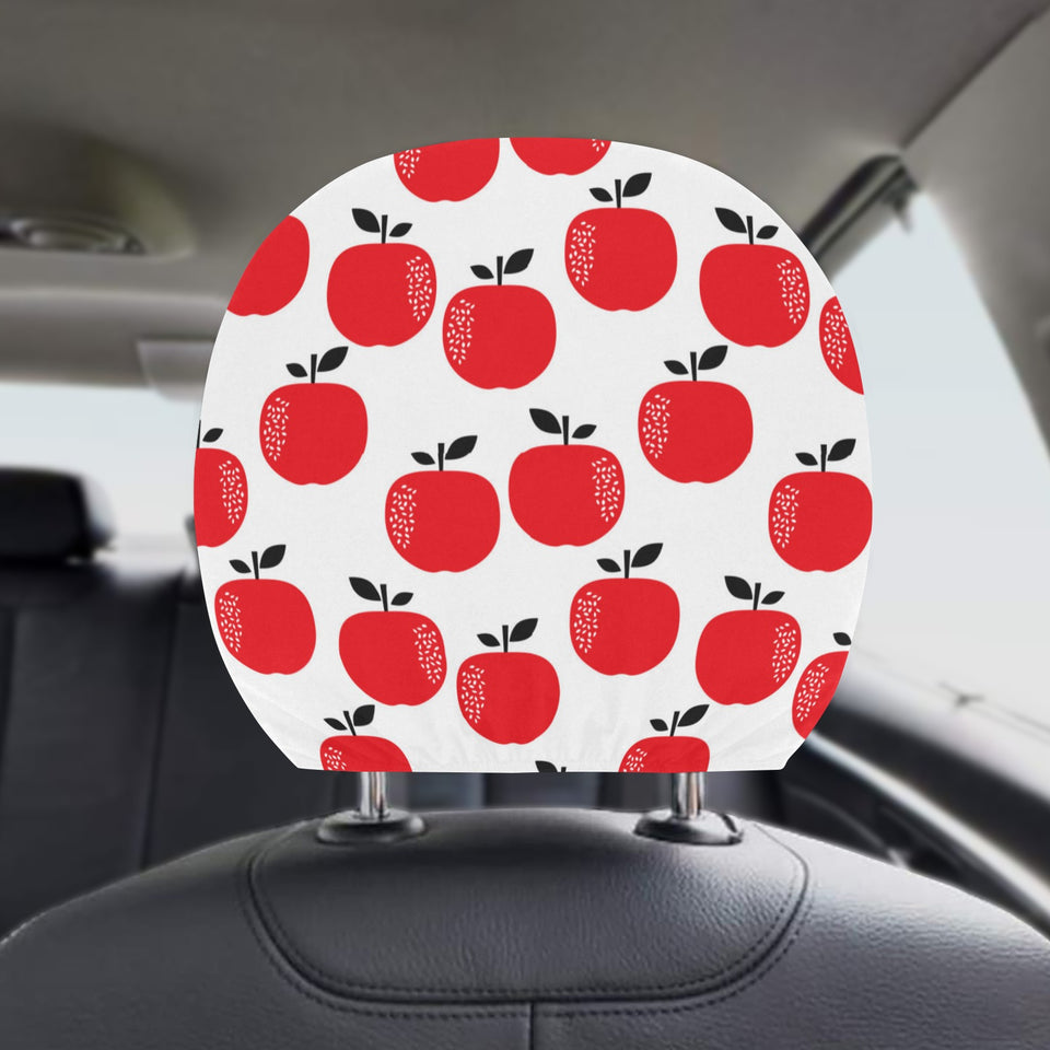 red apples white background Car Headrest Cover