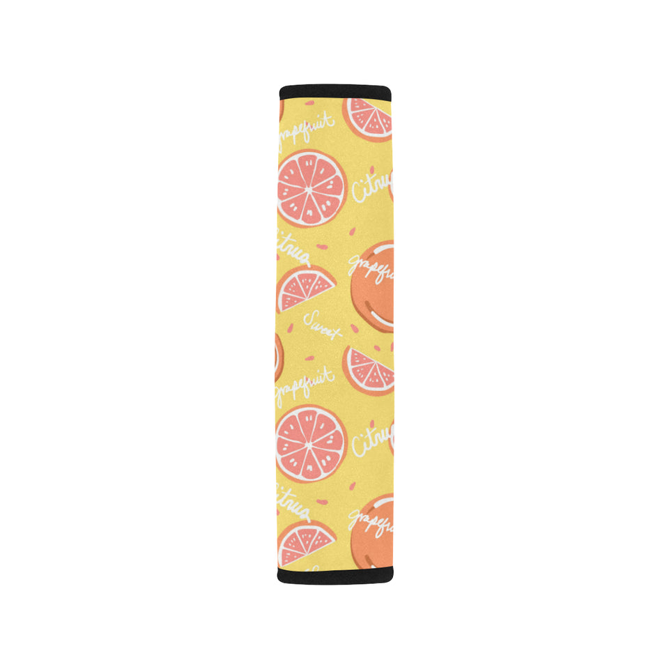 Grapefruit yellow background Car Seat Belt Cover