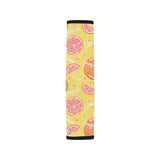 Grapefruit yellow background Car Seat Belt Cover