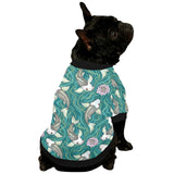 Koi Fish Carp Fish lotus pattern All Over Print Pet Dog Round Neck Fuzzy Shirt