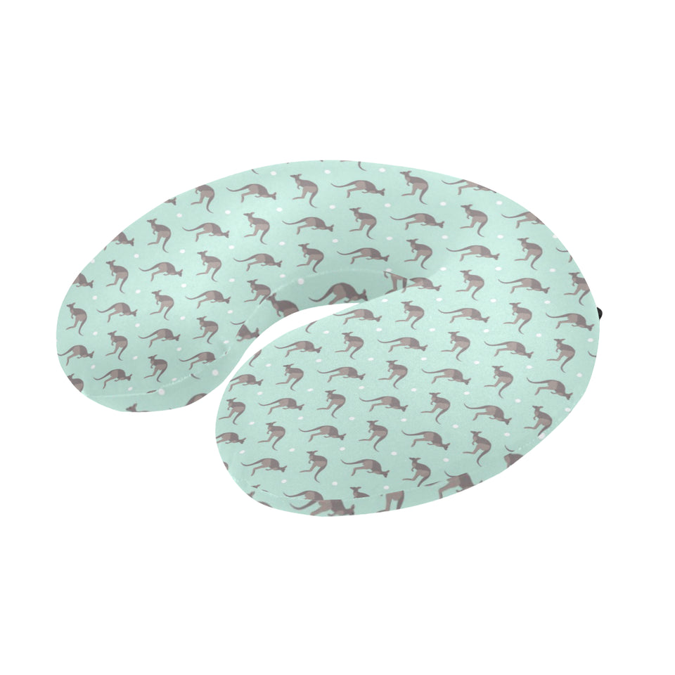 Kangaroo pattern background U-Shaped Travel Neck Pillow