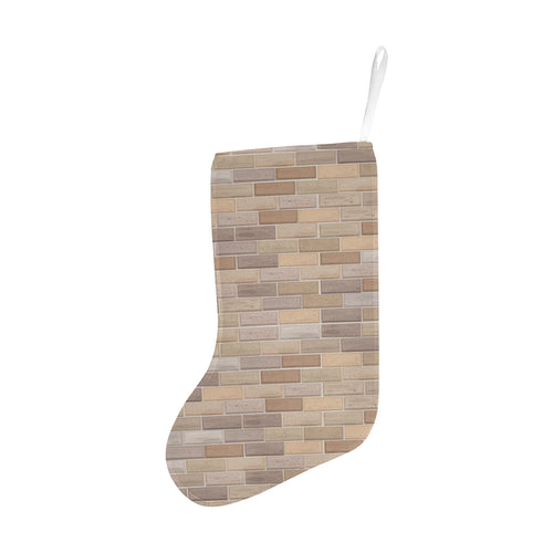 Brick Printed Pattern Print Design 01 Christmas Stocking