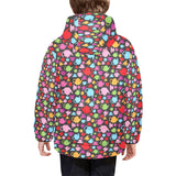 Tea pots Pattern Print Design 01 Kids' Boys' Girls' Padded Hooded Jacket