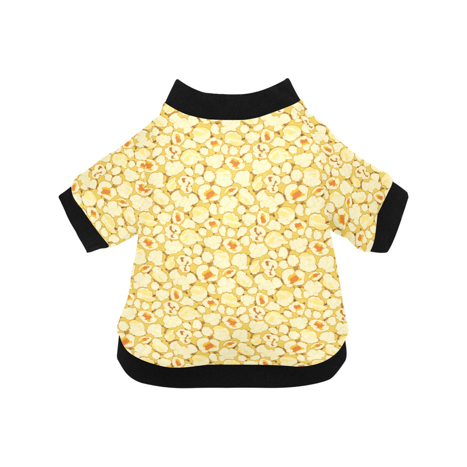 Popcorn Pattern Print Design 04 All Over Print Pet Dog Round Neck Fuzzy Shirt