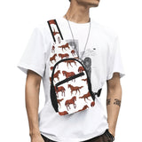 Horses running pattern background All Over Print Chest Bag