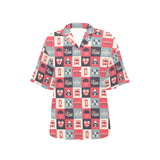 British Pattern Print Design 05 Women's All Over Print Hawaiian Shirt