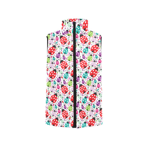 Ladybug Pattern Print Design 03 Men's Padded Vest