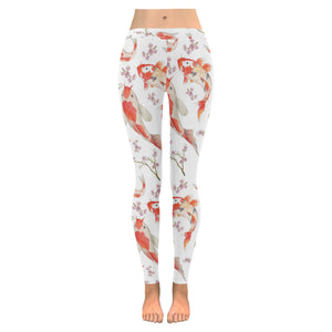 Watercolor fancy carp pattern Women's Legging Fulfilled In US