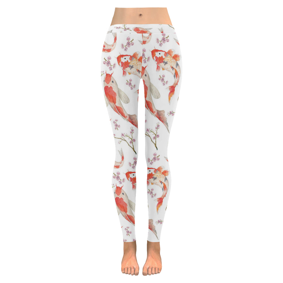 Watercolor fancy carp pattern Women's Legging Fulfilled In US