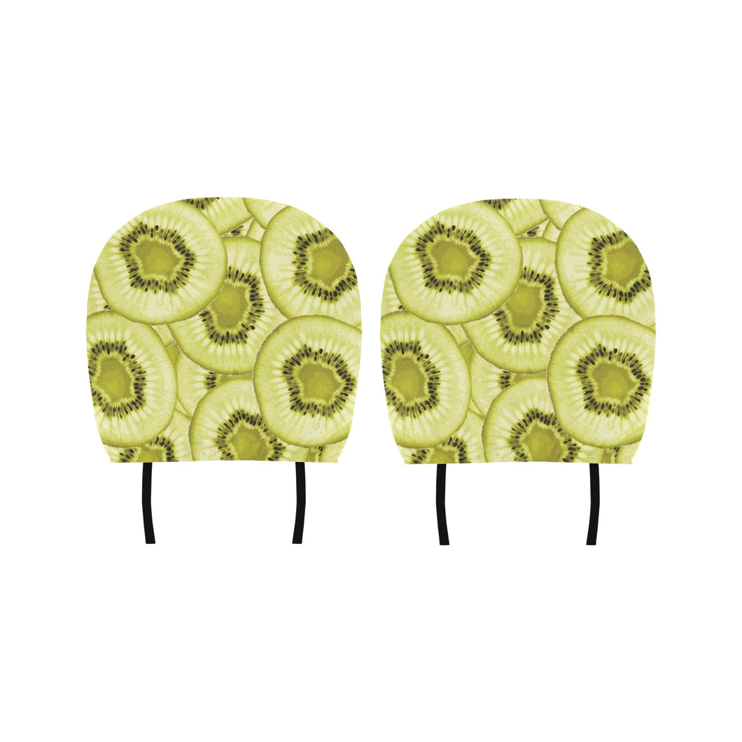 Sliced kiwi pattern Car Headrest Cover