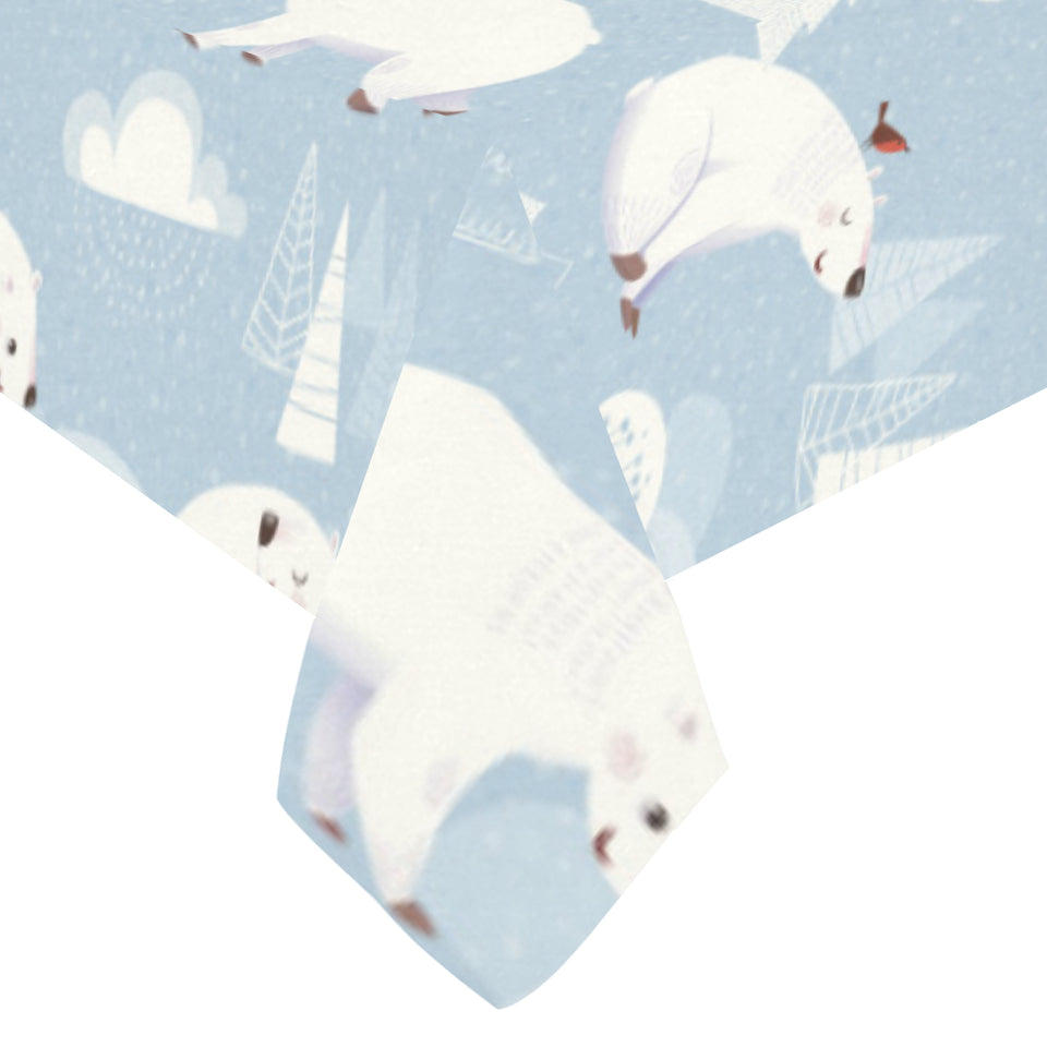 Cute polar bears Christmas decoration pattern Tablecloth