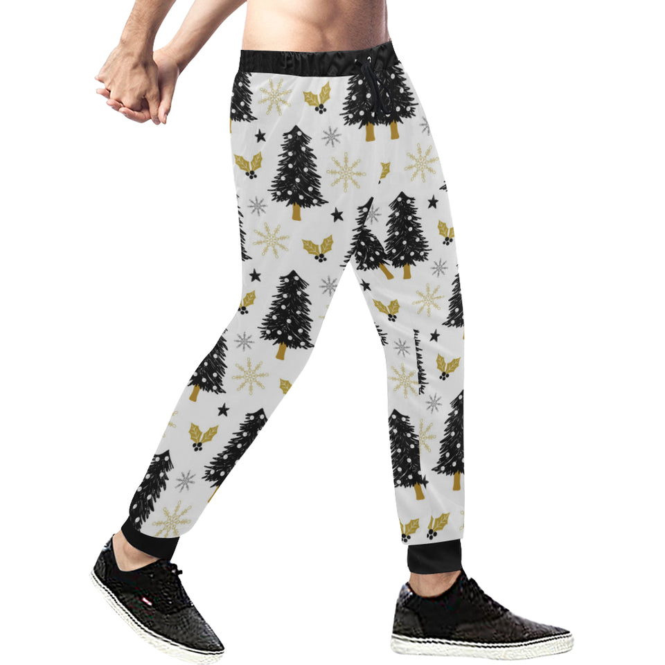 Christmas tree holly snow star pattern Unisex Casual Sweatpants